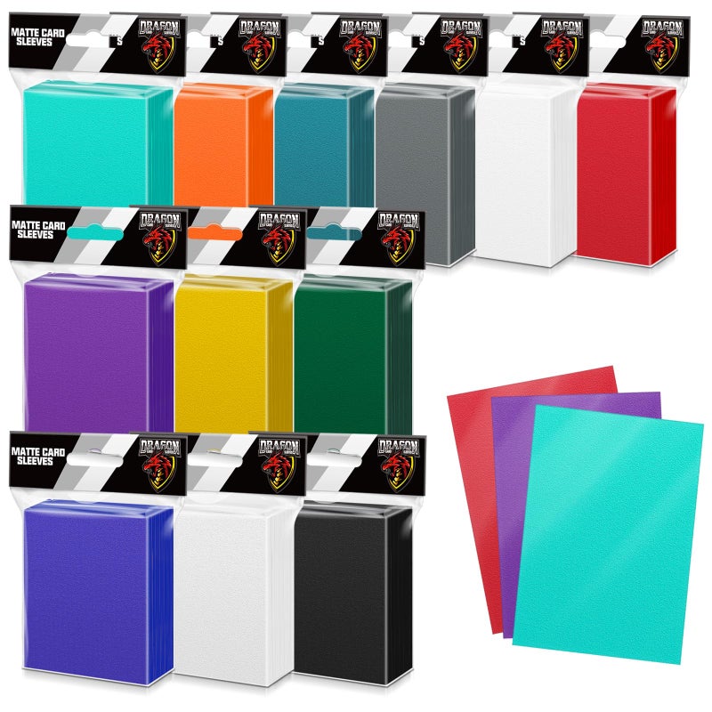 Kitoyz 1200Pcs Card Sleeves for Trading Cards,Matte Card Penny Sleeves Deck Card Protectors Fit for MTG,TCG,Baseball,Game Cards(12 Colors) - Image 1